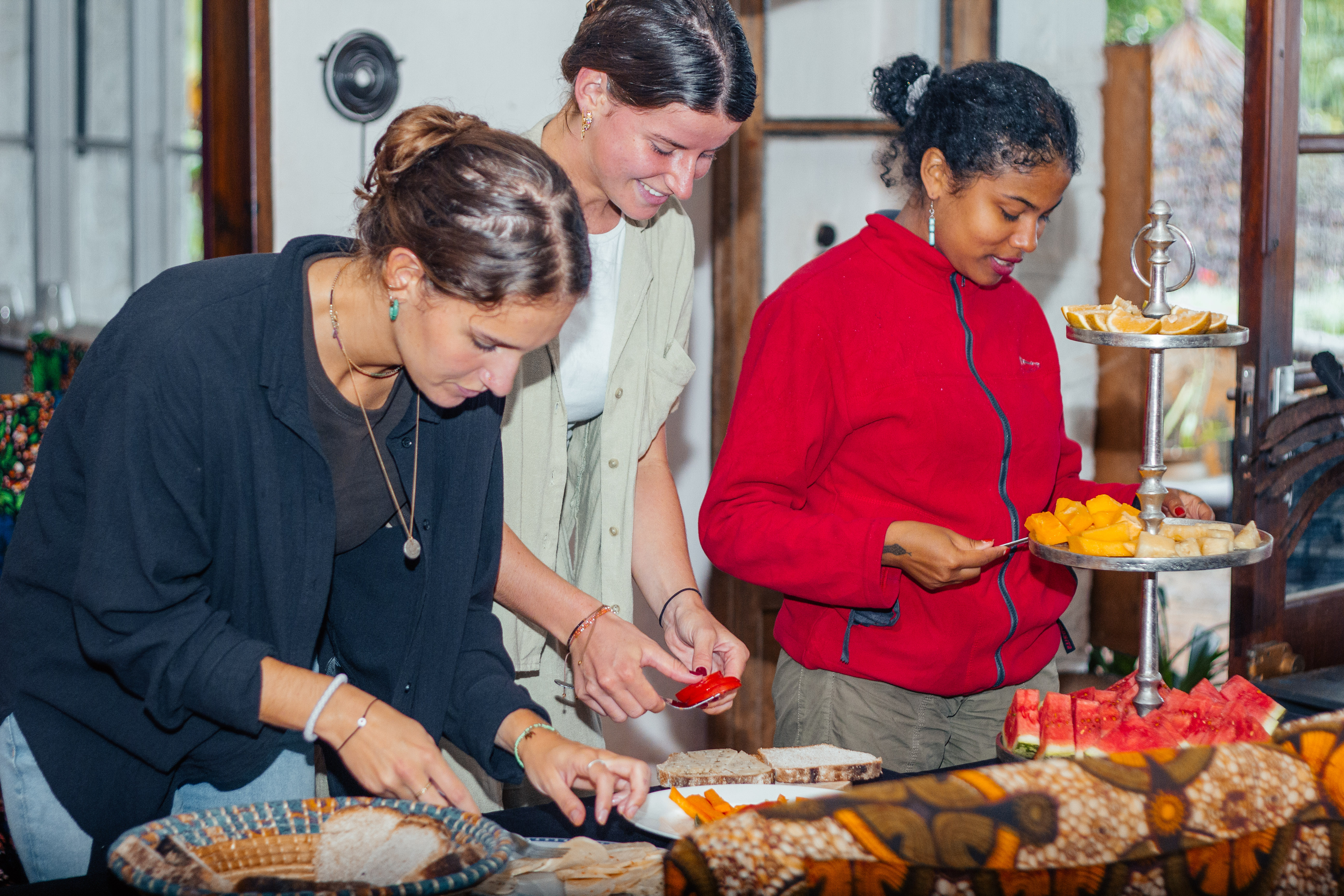 Guests enjoying local cuisine