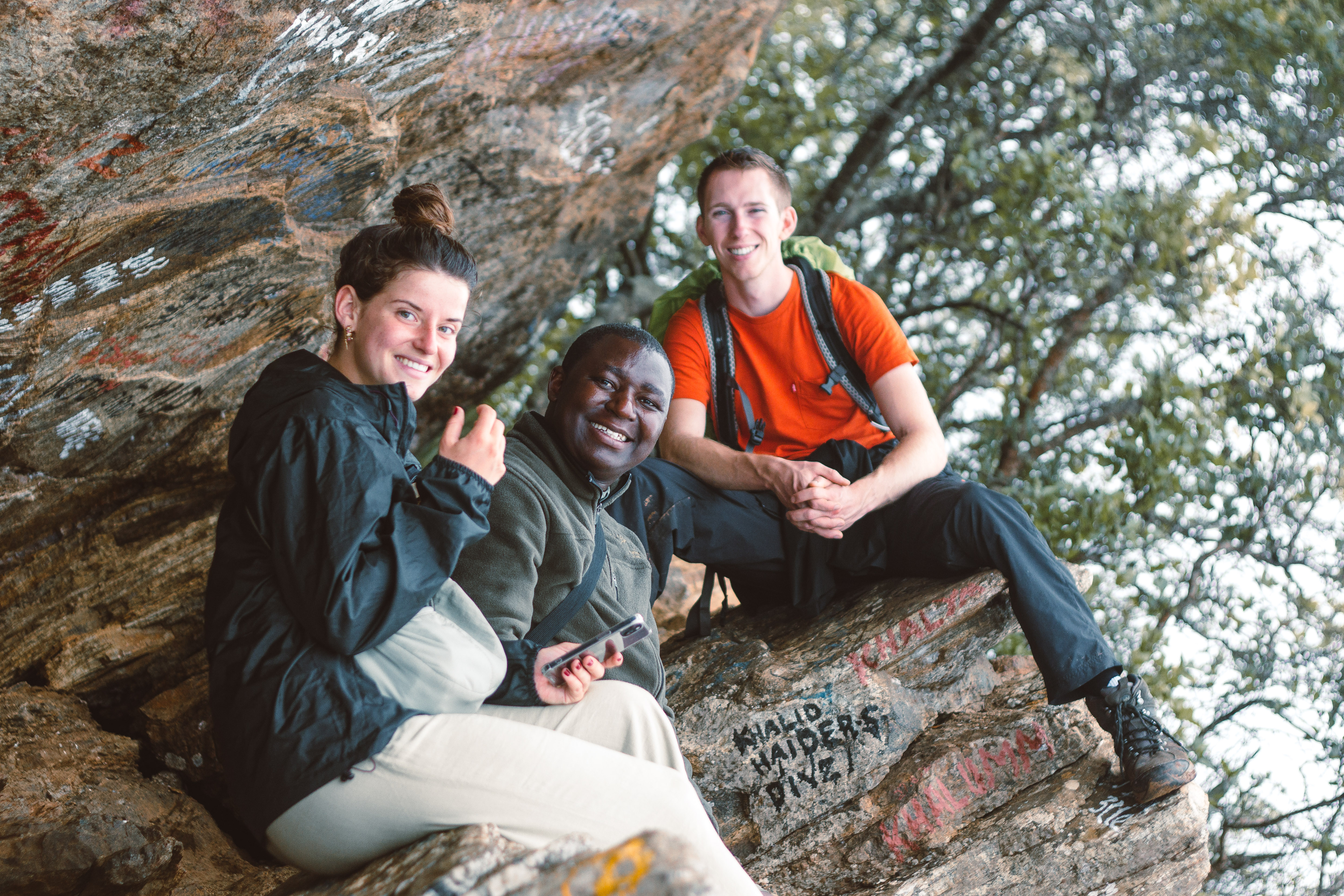 Isack guiding tourists in Usambara